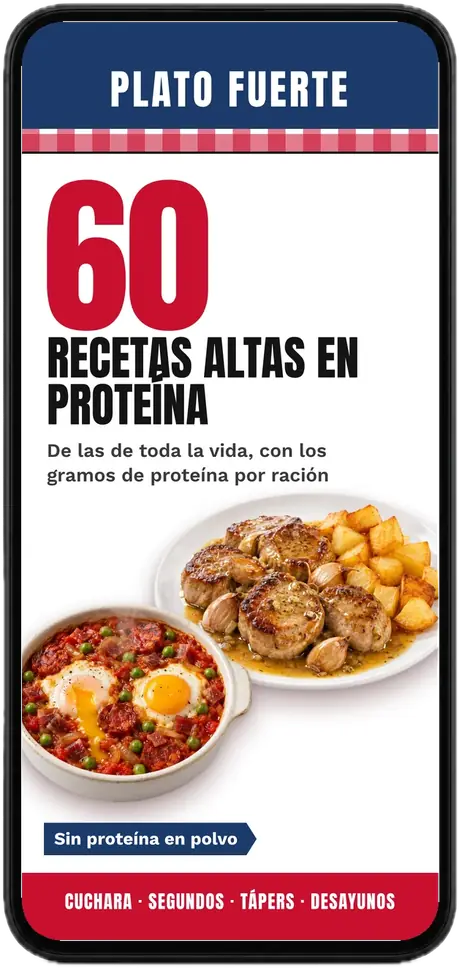 Portada del recetario de 60 recetas en un móvil
